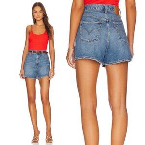 LEVI'S Premium High Loose Shorts In Link In Bio Blue Size 31